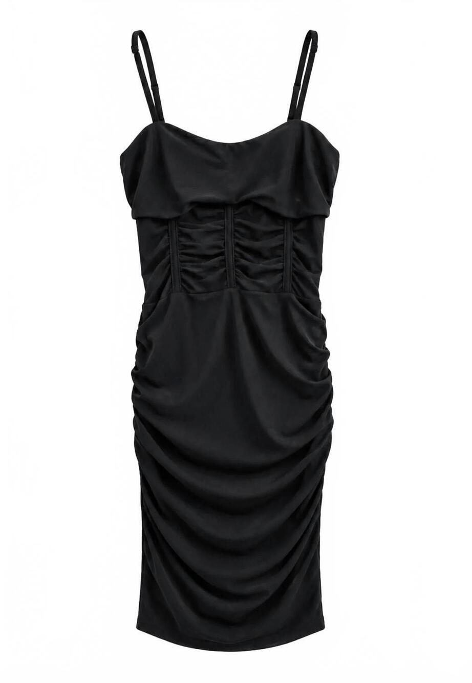 NEW CHERYL CREATIONS kid's corset ruched dress in black